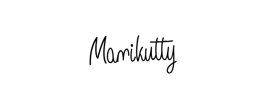 How to make Manikutty name signature. Use Angelique-Rose-font-FFP style for creating short signs online. This is the latest handwritten sign. Manikutty signature style 5 images and pictures png