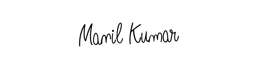 Create a beautiful signature design for name Manil Kumar. With this signature (Angelique-Rose-font-FFP) fonts, you can make a handwritten signature for free. Manil Kumar signature style 5 images and pictures png