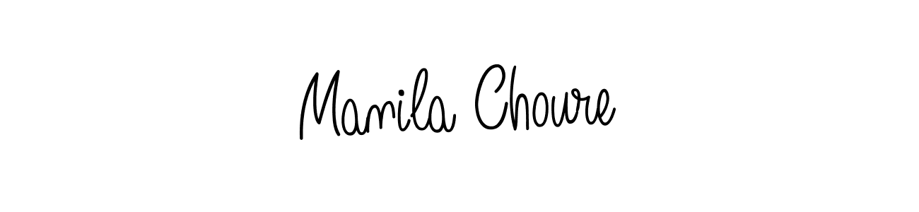 Manila Choure stylish signature style. Best Handwritten Sign (Angelique-Rose-font-FFP) for my name. Handwritten Signature Collection Ideas for my name Manila Choure. Manila Choure signature style 5 images and pictures png