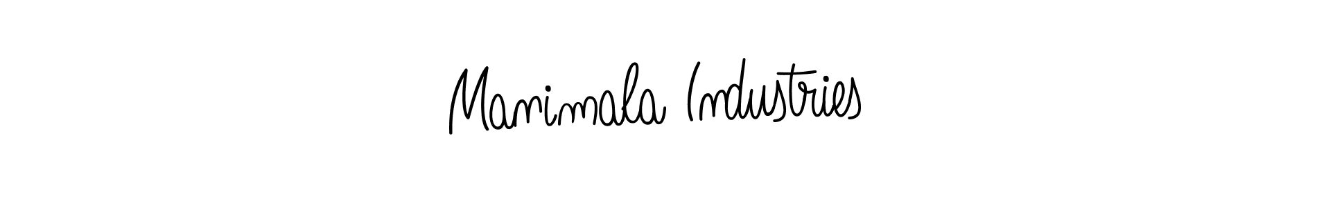 Design your own signature with our free online signature maker. With this signature software, you can create a handwritten (Angelique-Rose-font-FFP) signature for name Manimala Industries. Manimala Industries signature style 5 images and pictures png