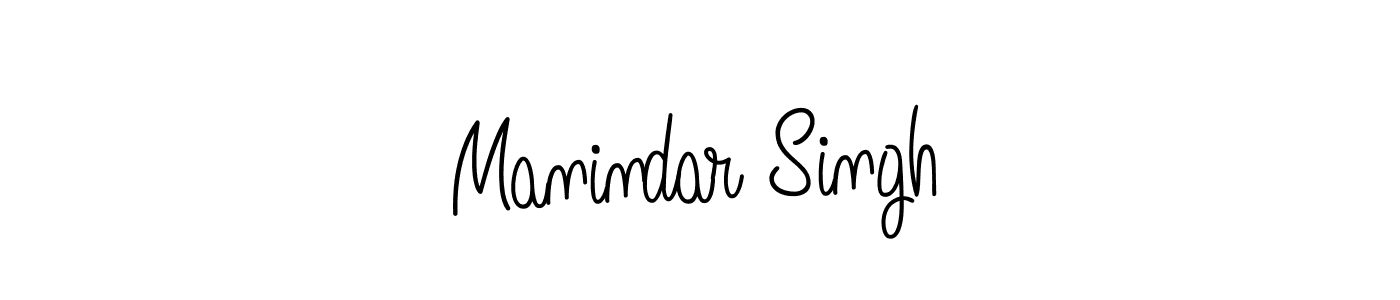 Design your own signature with our free online signature maker. With this signature software, you can create a handwritten (Angelique-Rose-font-FFP) signature for name Manindar Singh. Manindar Singh signature style 5 images and pictures png