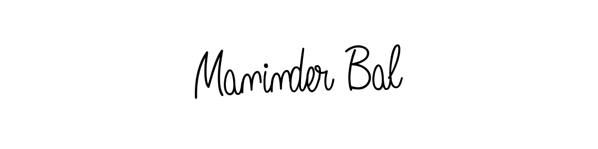 How to make Maninder Bal name signature. Use Angelique-Rose-font-FFP style for creating short signs online. This is the latest handwritten sign. Maninder Bal signature style 5 images and pictures png