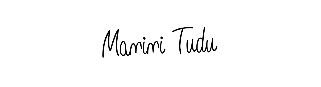 Create a beautiful signature design for name Manini Tudu. With this signature (Angelique-Rose-font-FFP) fonts, you can make a handwritten signature for free. Manini Tudu signature style 5 images and pictures png