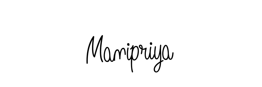 You should practise on your own different ways (Angelique-Rose-font-FFP) to write your name (Manipriya) in signature. don't let someone else do it for you. Manipriya signature style 5 images and pictures png
