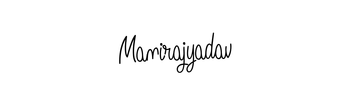 You should practise on your own different ways (Angelique-Rose-font-FFP) to write your name (Manirajyadav) in signature. don't let someone else do it for you. Manirajyadav signature style 5 images and pictures png