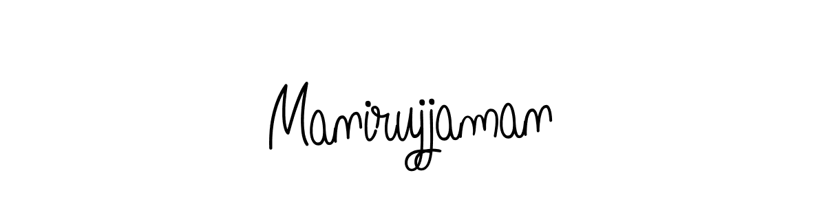 How to make Manirujjaman name signature. Use Angelique-Rose-font-FFP style for creating short signs online. This is the latest handwritten sign. Manirujjaman signature style 5 images and pictures png