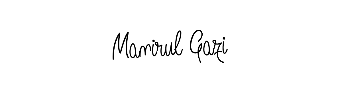 Design your own signature with our free online signature maker. With this signature software, you can create a handwritten (Angelique-Rose-font-FFP) signature for name Manirul Gazi. Manirul Gazi signature style 5 images and pictures png