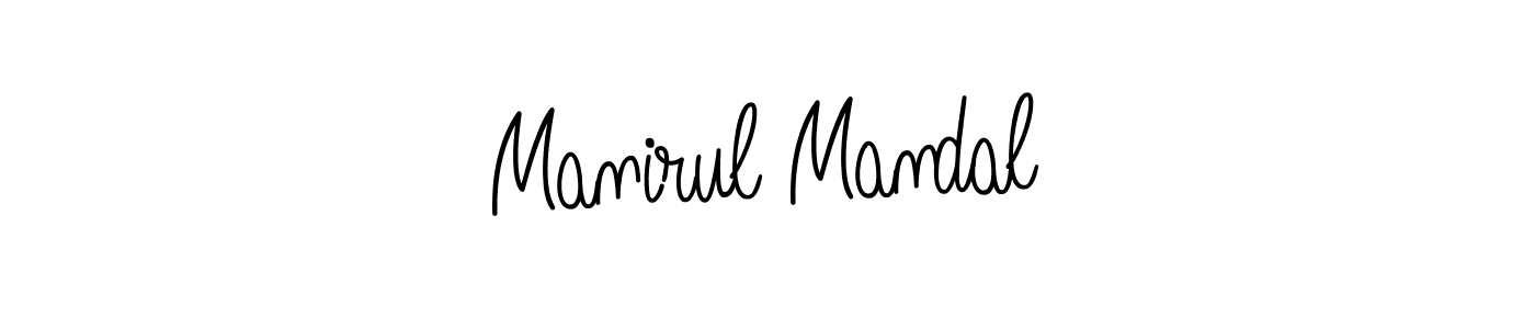 How to make Manirul Mandal name signature. Use Angelique-Rose-font-FFP style for creating short signs online. This is the latest handwritten sign. Manirul Mandal signature style 5 images and pictures png