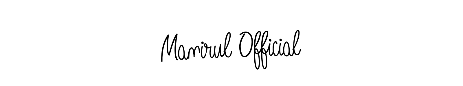 Design your own signature with our free online signature maker. With this signature software, you can create a handwritten (Angelique-Rose-font-FFP) signature for name Manirul Official. Manirul Official signature style 5 images and pictures png