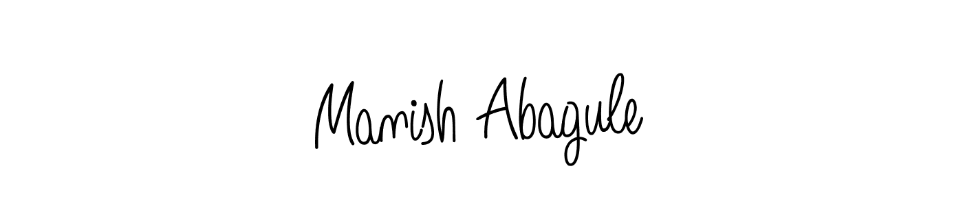 Design your own signature with our free online signature maker. With this signature software, you can create a handwritten (Angelique-Rose-font-FFP) signature for name Manish Abagule. Manish Abagule signature style 5 images and pictures png