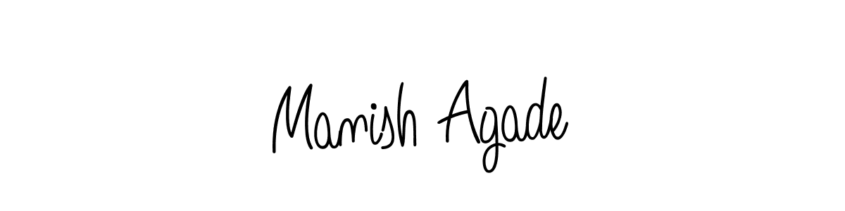 How to make Manish Agade signature? Angelique-Rose-font-FFP is a professional autograph style. Create handwritten signature for Manish Agade name. Manish Agade signature style 5 images and pictures png