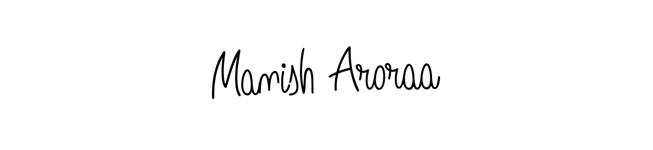 The best way (Angelique-Rose-font-FFP) to make a short signature is to pick only two or three words in your name. The name Manish Aroraa include a total of six letters. For converting this name. Manish Aroraa signature style 5 images and pictures png