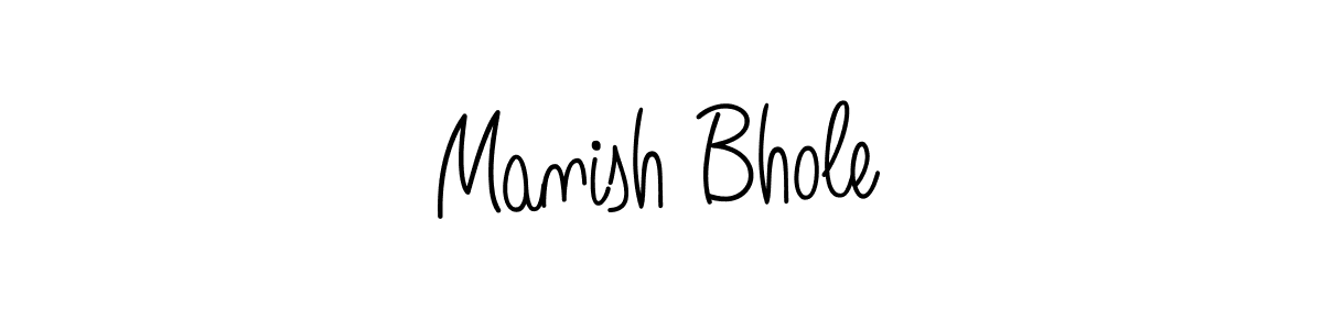 Also we have Manish Bhole name is the best signature style. Create professional handwritten signature collection using Angelique-Rose-font-FFP autograph style. Manish Bhole signature style 5 images and pictures png