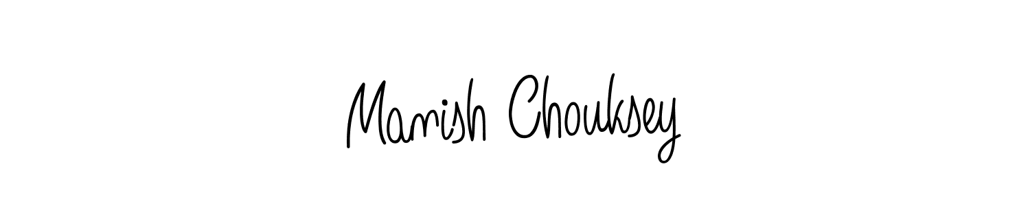 The best way (Angelique-Rose-font-FFP) to make a short signature is to pick only two or three words in your name. The name Manish Chouksey include a total of six letters. For converting this name. Manish Chouksey signature style 5 images and pictures png