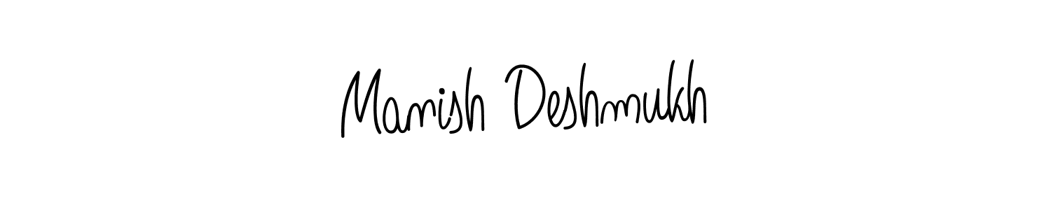 How to make Manish Deshmukh signature? Angelique-Rose-font-FFP is a professional autograph style. Create handwritten signature for Manish Deshmukh name. Manish Deshmukh signature style 5 images and pictures png