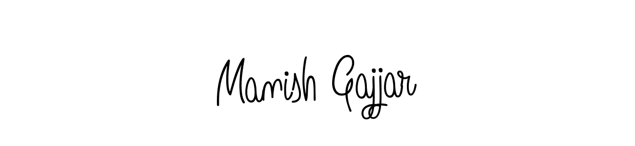 Make a beautiful signature design for name Manish Gajjar. With this signature (Angelique-Rose-font-FFP) style, you can create a handwritten signature for free. Manish Gajjar signature style 5 images and pictures png