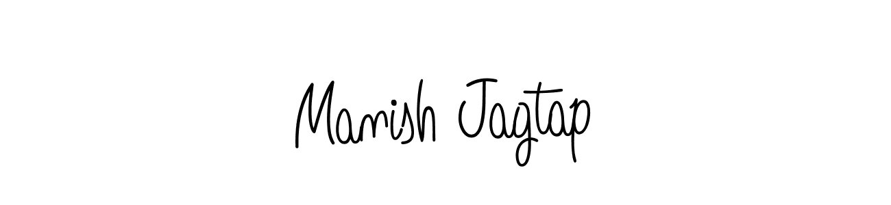 How to make Manish Jagtap name signature. Use Angelique-Rose-font-FFP style for creating short signs online. This is the latest handwritten sign. Manish Jagtap signature style 5 images and pictures png