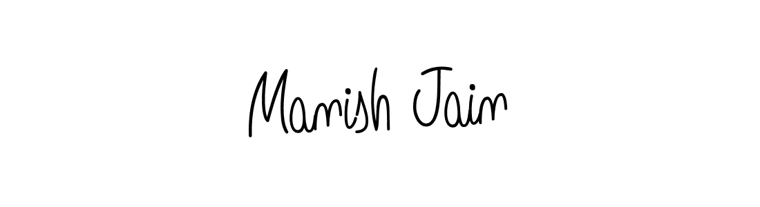 Make a beautiful signature design for name Manish Jain. With this signature (Angelique-Rose-font-FFP) style, you can create a handwritten signature for free. Manish Jain signature style 5 images and pictures png