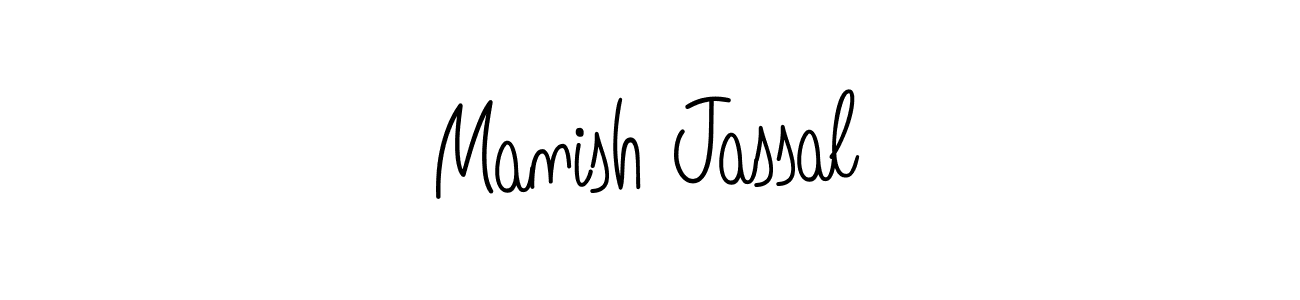 Create a beautiful signature design for name Manish Jassal. With this signature (Angelique-Rose-font-FFP) fonts, you can make a handwritten signature for free. Manish Jassal signature style 5 images and pictures png