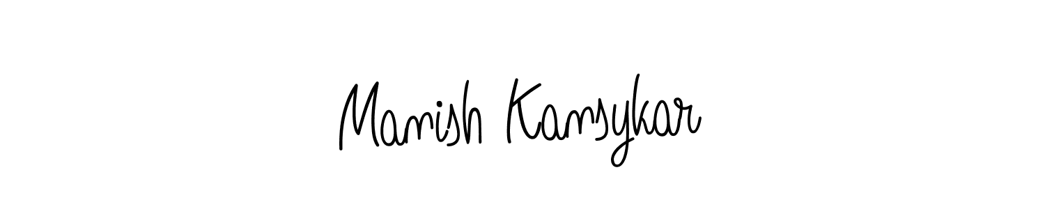 Design your own signature with our free online signature maker. With this signature software, you can create a handwritten (Angelique-Rose-font-FFP) signature for name Manish Kansykar. Manish Kansykar signature style 5 images and pictures png