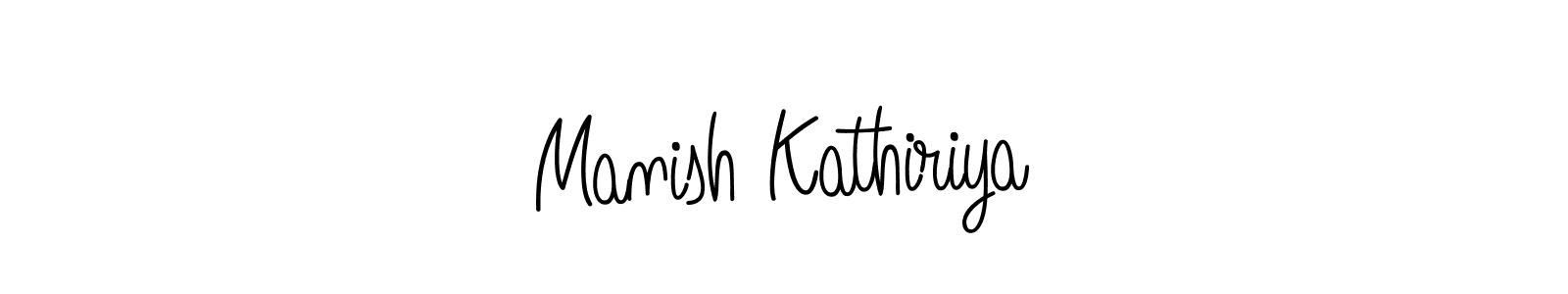 Create a beautiful signature design for name Manish Kathiriya. With this signature (Angelique-Rose-font-FFP) fonts, you can make a handwritten signature for free. Manish Kathiriya signature style 5 images and pictures png