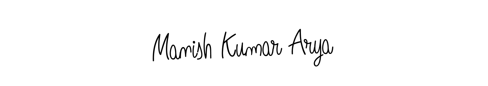 How to Draw Manish Kumar Arya signature style? Angelique-Rose-font-FFP is a latest design signature styles for name Manish Kumar Arya. Manish Kumar Arya signature style 5 images and pictures png