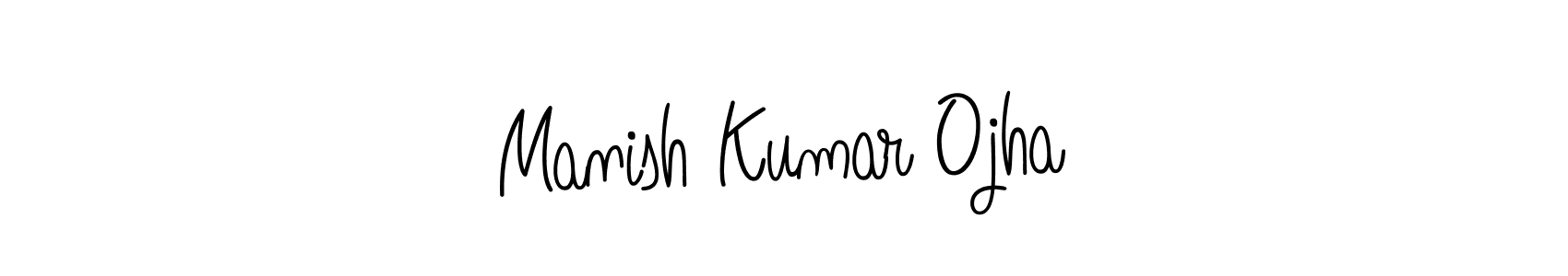 Design your own signature with our free online signature maker. With this signature software, you can create a handwritten (Angelique-Rose-font-FFP) signature for name Manish Kumar Ojha. Manish Kumar Ojha signature style 5 images and pictures png
