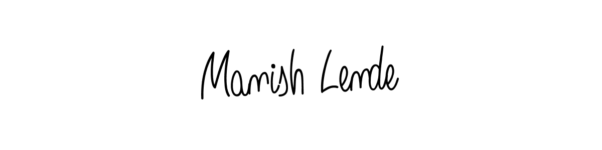 How to Draw Manish Lende signature style? Angelique-Rose-font-FFP is a latest design signature styles for name Manish Lende. Manish Lende signature style 5 images and pictures png