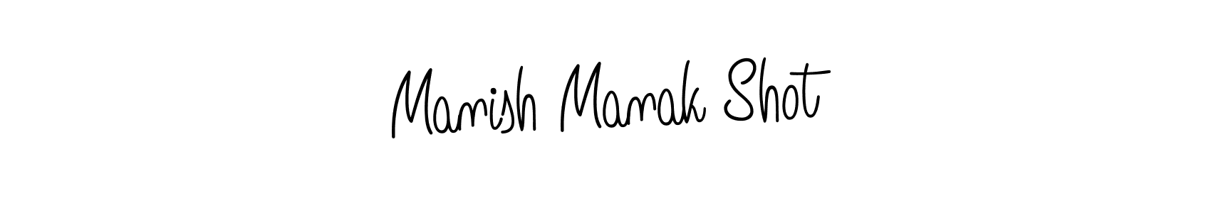 Use a signature maker to create a handwritten signature online. With this signature software, you can design (Angelique-Rose-font-FFP) your own signature for name Manish Manak Shot. Manish Manak Shot signature style 5 images and pictures png