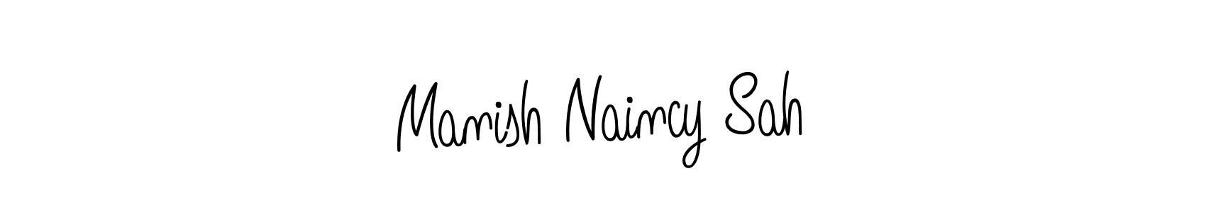 Angelique-Rose-font-FFP is a professional signature style that is perfect for those who want to add a touch of class to their signature. It is also a great choice for those who want to make their signature more unique. Get Manish Naincy Sah name to fancy signature for free. Manish Naincy Sah signature style 5 images and pictures png