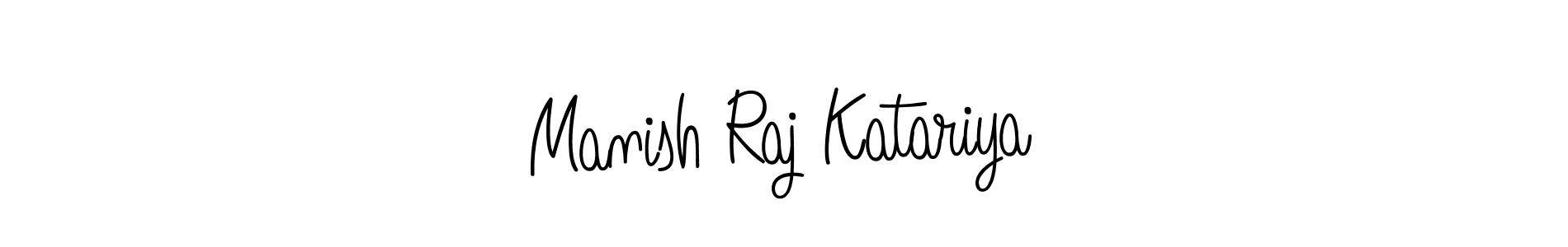 The best way (Angelique-Rose-font-FFP) to make a short signature is to pick only two or three words in your name. The name Manish Raj Katariya include a total of six letters. For converting this name. Manish Raj Katariya signature style 5 images and pictures png