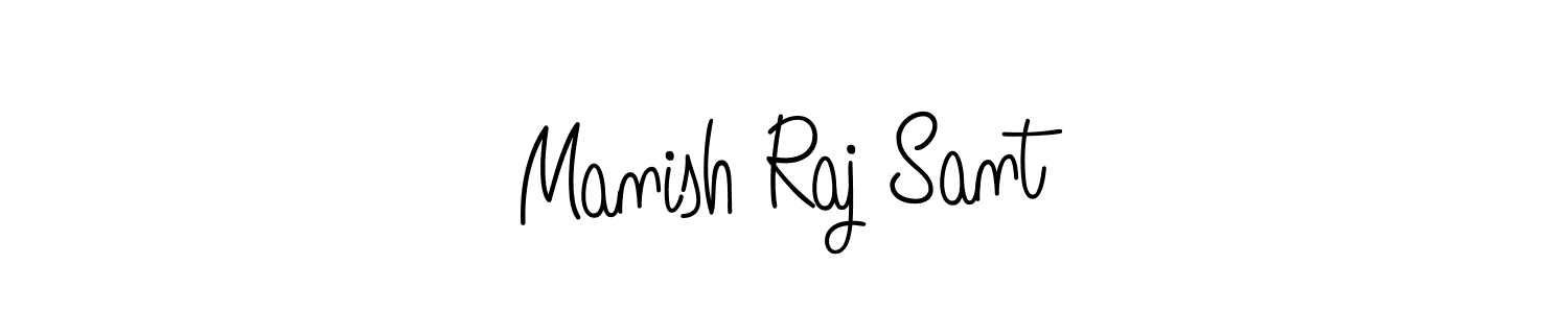 Design your own signature with our free online signature maker. With this signature software, you can create a handwritten (Angelique-Rose-font-FFP) signature for name Manish Raj Sant. Manish Raj Sant signature style 5 images and pictures png