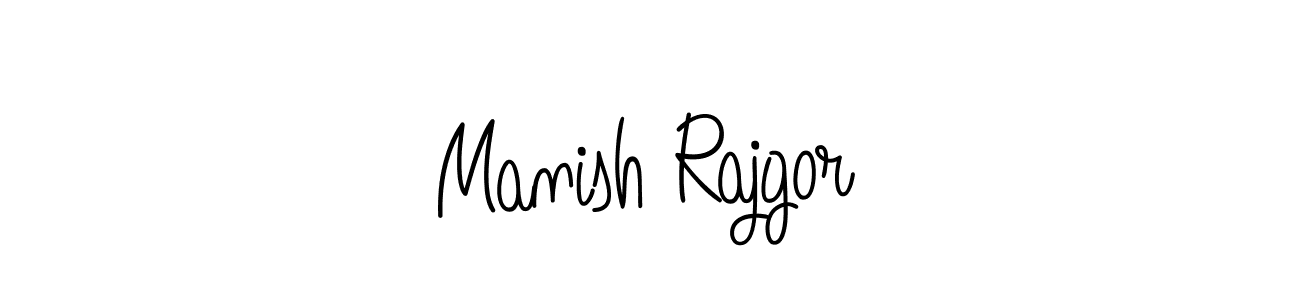 Manish Rajgor stylish signature style. Best Handwritten Sign (Angelique-Rose-font-FFP) for my name. Handwritten Signature Collection Ideas for my name Manish Rajgor. Manish Rajgor signature style 5 images and pictures png