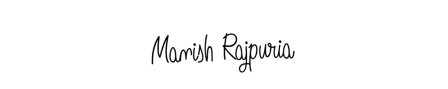 Design your own signature with our free online signature maker. With this signature software, you can create a handwritten (Angelique-Rose-font-FFP) signature for name Manish Rajpuria. Manish Rajpuria signature style 5 images and pictures png