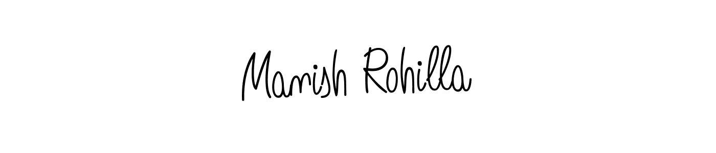 Design your own signature with our free online signature maker. With this signature software, you can create a handwritten (Angelique-Rose-font-FFP) signature for name Manish Rohilla. Manish Rohilla signature style 5 images and pictures png