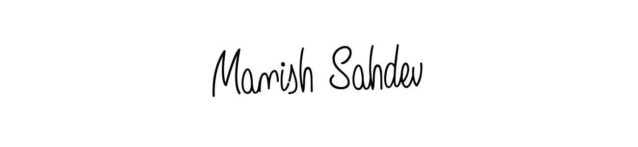 Manish Sahdev stylish signature style. Best Handwritten Sign (Angelique-Rose-font-FFP) for my name. Handwritten Signature Collection Ideas for my name Manish Sahdev. Manish Sahdev signature style 5 images and pictures png