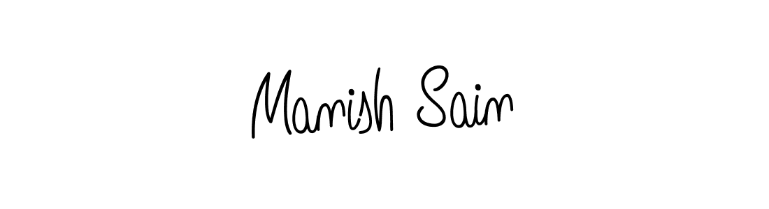 How to Draw Manish Sain signature style? Angelique-Rose-font-FFP is a latest design signature styles for name Manish Sain. Manish Sain signature style 5 images and pictures png