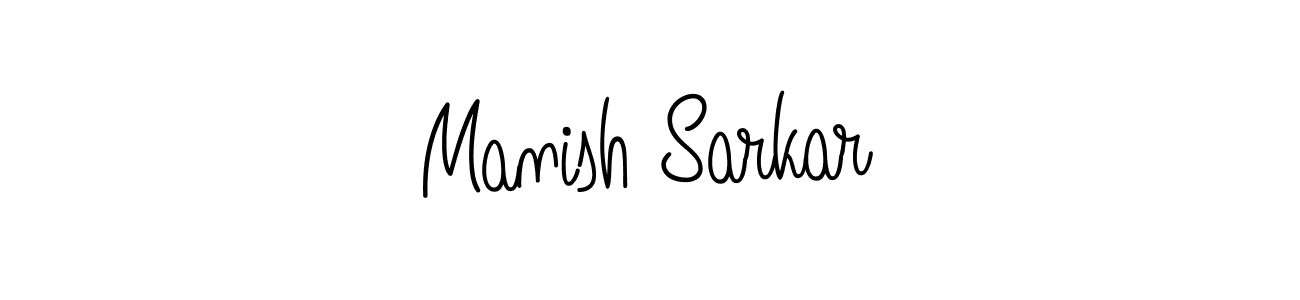 How to make Manish Sarkar name signature. Use Angelique-Rose-font-FFP style for creating short signs online. This is the latest handwritten sign. Manish Sarkar signature style 5 images and pictures png