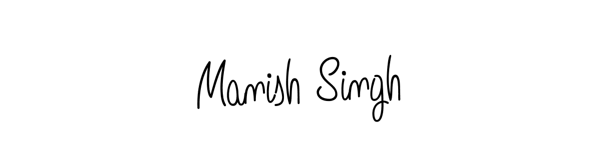 Use a signature maker to create a handwritten signature online. With this signature software, you can design (Angelique-Rose-font-FFP) your own signature for name Manish Singh. Manish Singh signature style 5 images and pictures png