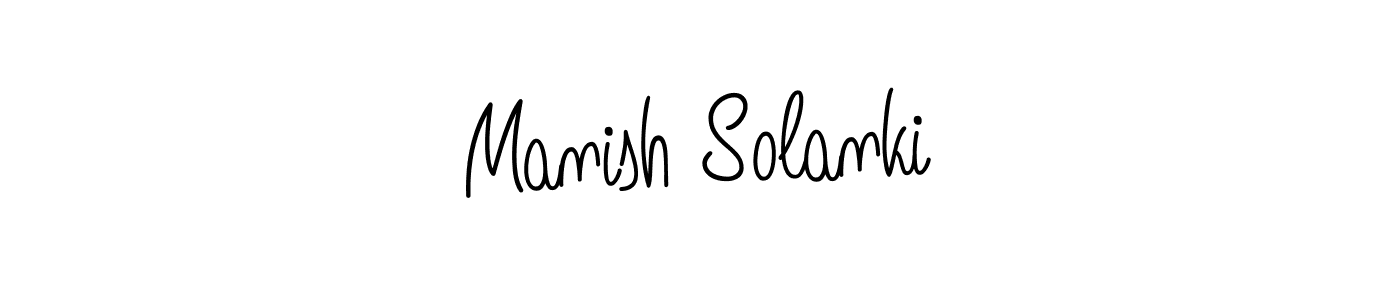 Use a signature maker to create a handwritten signature online. With this signature software, you can design (Angelique-Rose-font-FFP) your own signature for name Manish Solanki. Manish Solanki signature style 5 images and pictures png