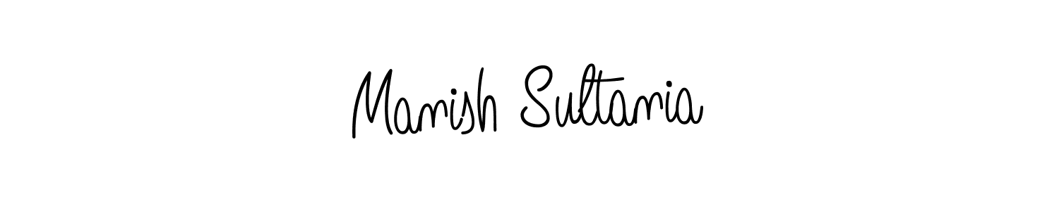 Design your own signature with our free online signature maker. With this signature software, you can create a handwritten (Angelique-Rose-font-FFP) signature for name Manish Sultania. Manish Sultania signature style 5 images and pictures png