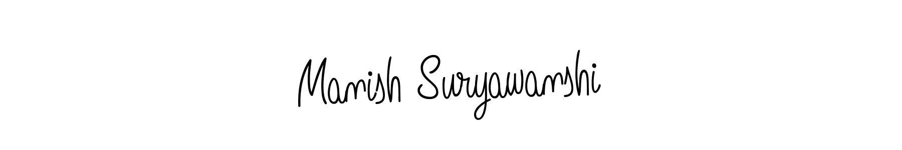 Design your own signature with our free online signature maker. With this signature software, you can create a handwritten (Angelique-Rose-font-FFP) signature for name Manish Suryawanshi. Manish Suryawanshi signature style 5 images and pictures png