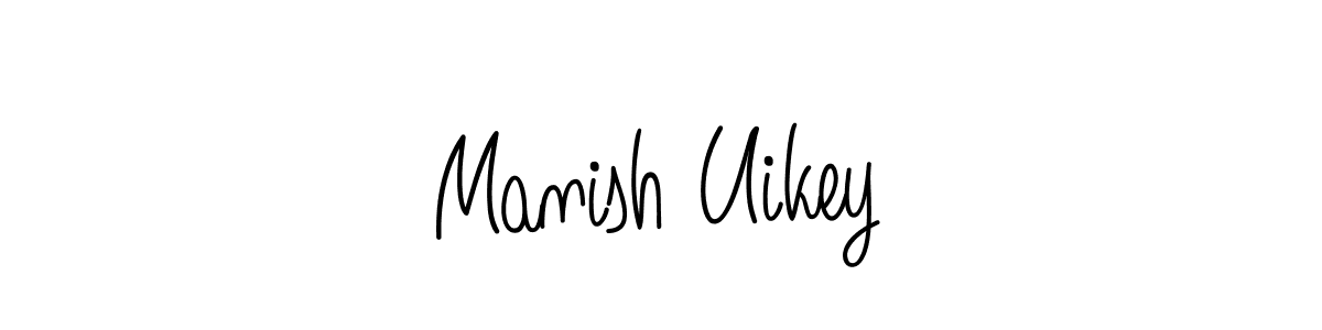 Design your own signature with our free online signature maker. With this signature software, you can create a handwritten (Angelique-Rose-font-FFP) signature for name Manish Uikey. Manish Uikey signature style 5 images and pictures png