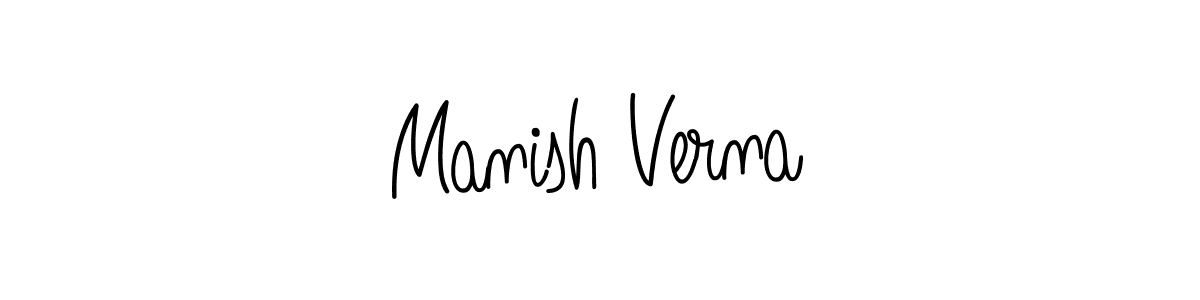 How to make Manish Verna signature? Angelique-Rose-font-FFP is a professional autograph style. Create handwritten signature for Manish Verna name. Manish Verna signature style 5 images and pictures png