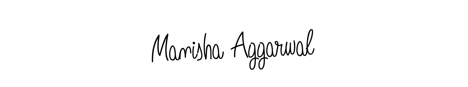 Make a beautiful signature design for name Manisha Aggarwal. With this signature (Angelique-Rose-font-FFP) style, you can create a handwritten signature for free. Manisha Aggarwal signature style 5 images and pictures png