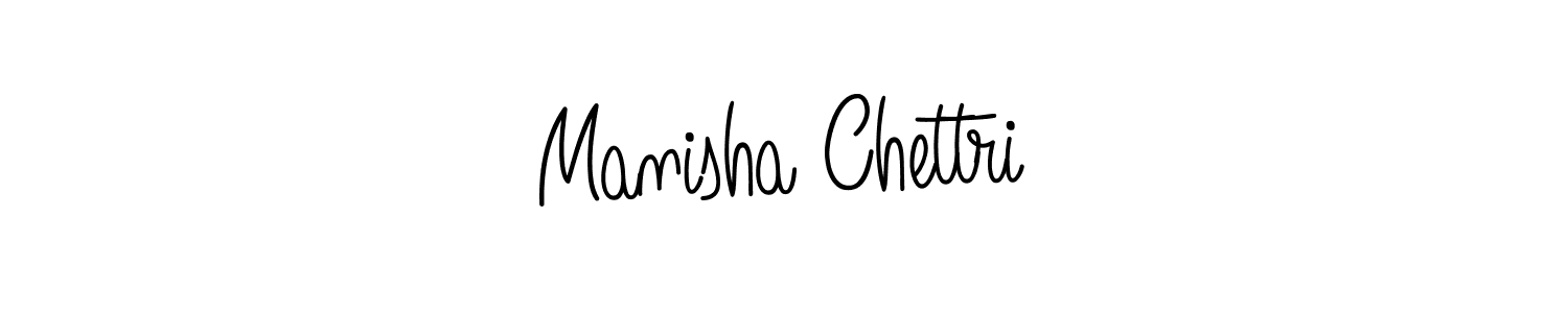 How to make Manisha Chettri name signature. Use Angelique-Rose-font-FFP style for creating short signs online. This is the latest handwritten sign. Manisha Chettri signature style 5 images and pictures png