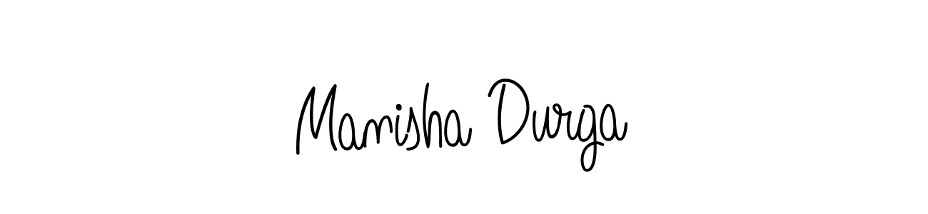 Create a beautiful signature design for name Manisha Durga. With this signature (Angelique-Rose-font-FFP) fonts, you can make a handwritten signature for free. Manisha Durga signature style 5 images and pictures png