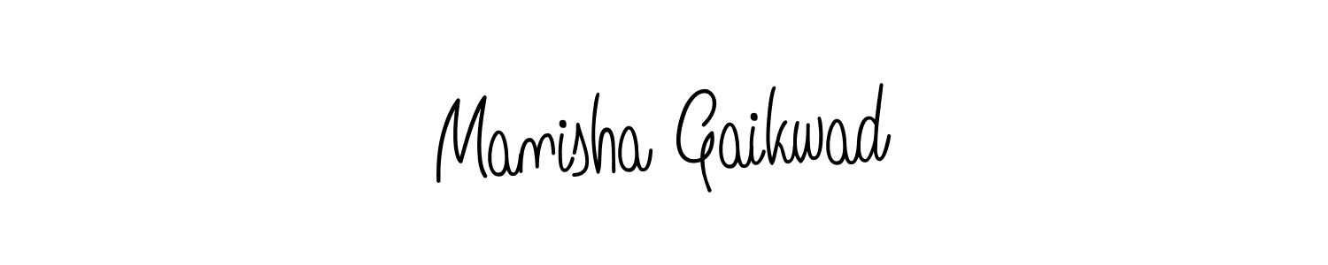 Use a signature maker to create a handwritten signature online. With this signature software, you can design (Angelique-Rose-font-FFP) your own signature for name Manisha Gaikwad. Manisha Gaikwad signature style 5 images and pictures png
