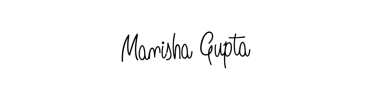 Create a beautiful signature design for name Manisha Gupta. With this signature (Angelique-Rose-font-FFP) fonts, you can make a handwritten signature for free. Manisha Gupta signature style 5 images and pictures png