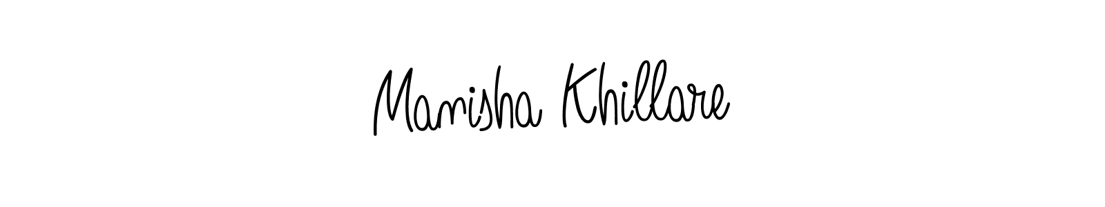 Use a signature maker to create a handwritten signature online. With this signature software, you can design (Angelique-Rose-font-FFP) your own signature for name Manisha Khillare. Manisha Khillare signature style 5 images and pictures png